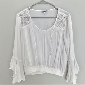 Express Crochet Blouse with Bell Sleeves